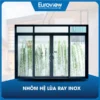 Cửa nhôm hệ lùa ray inox 120mm