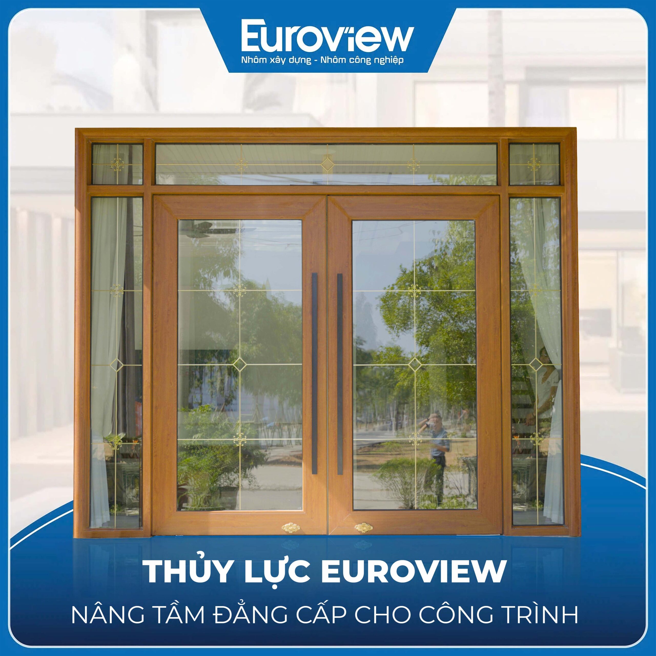 Cửa nhôm thủy lực Euroview bền đẹp sang trọng giá tốt